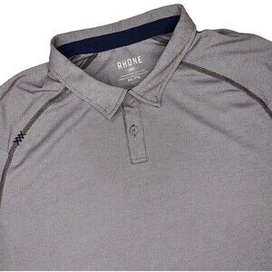 Rhone Delta Pique Polo Shirt Mens XXL Red Short Sleeve Stretch Commuter Preppy